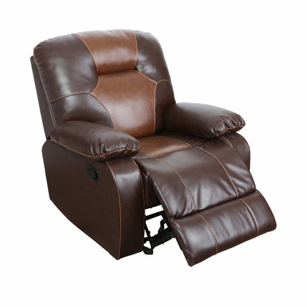 Red Barrel Studio® Dilwyn 40'' Wide Faux Leather Manual Ergonomic